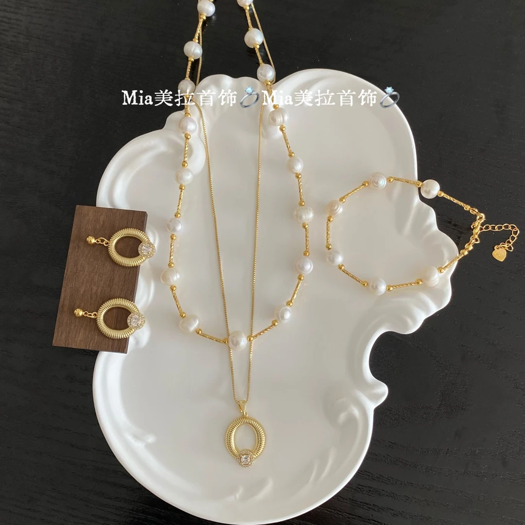 钛钢亚克力项链 10cm以下21cm(含)-50cm(含)简约金色复古链子链条