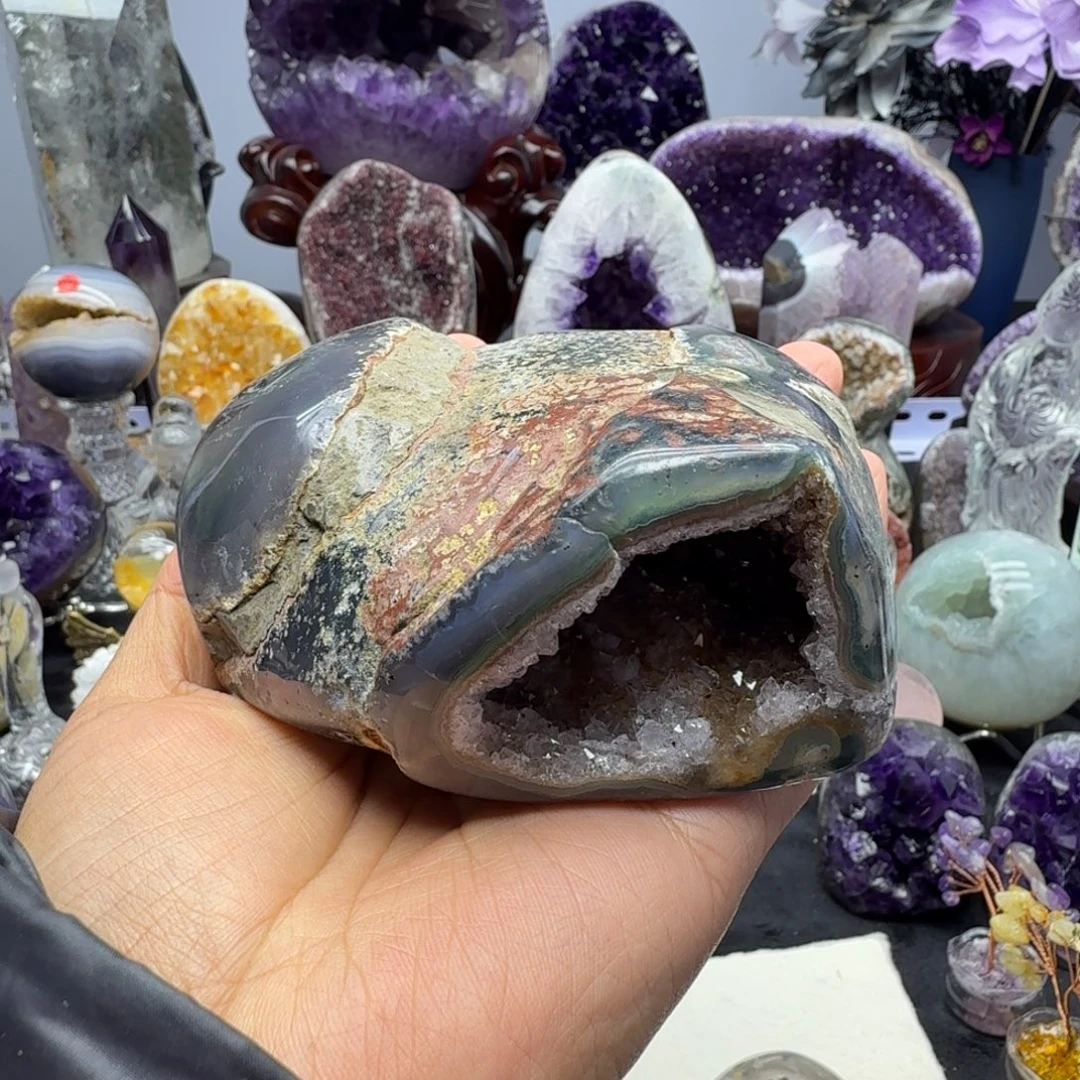 紫晶未镶嵌摆件福利不退换