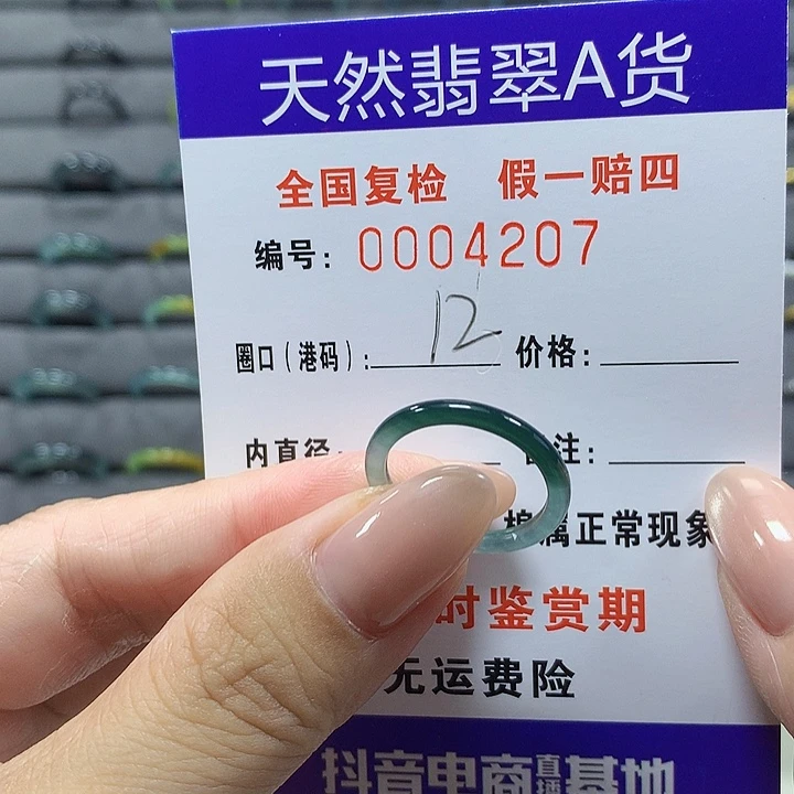 未镶嵌戒圈翡翠4207