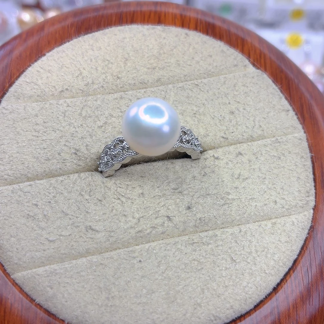 淡水珍珠戒指合金