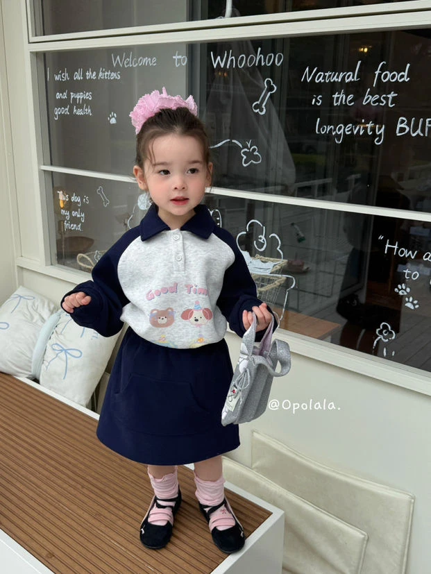 2025秋季新款女童小狗印花卫衣两件套188103