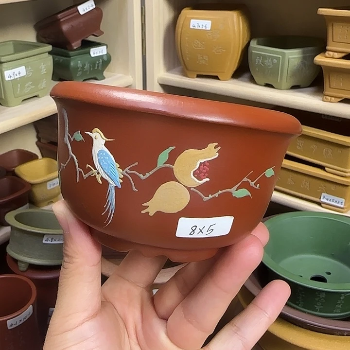 宜兴紫砂小花盆自产自销