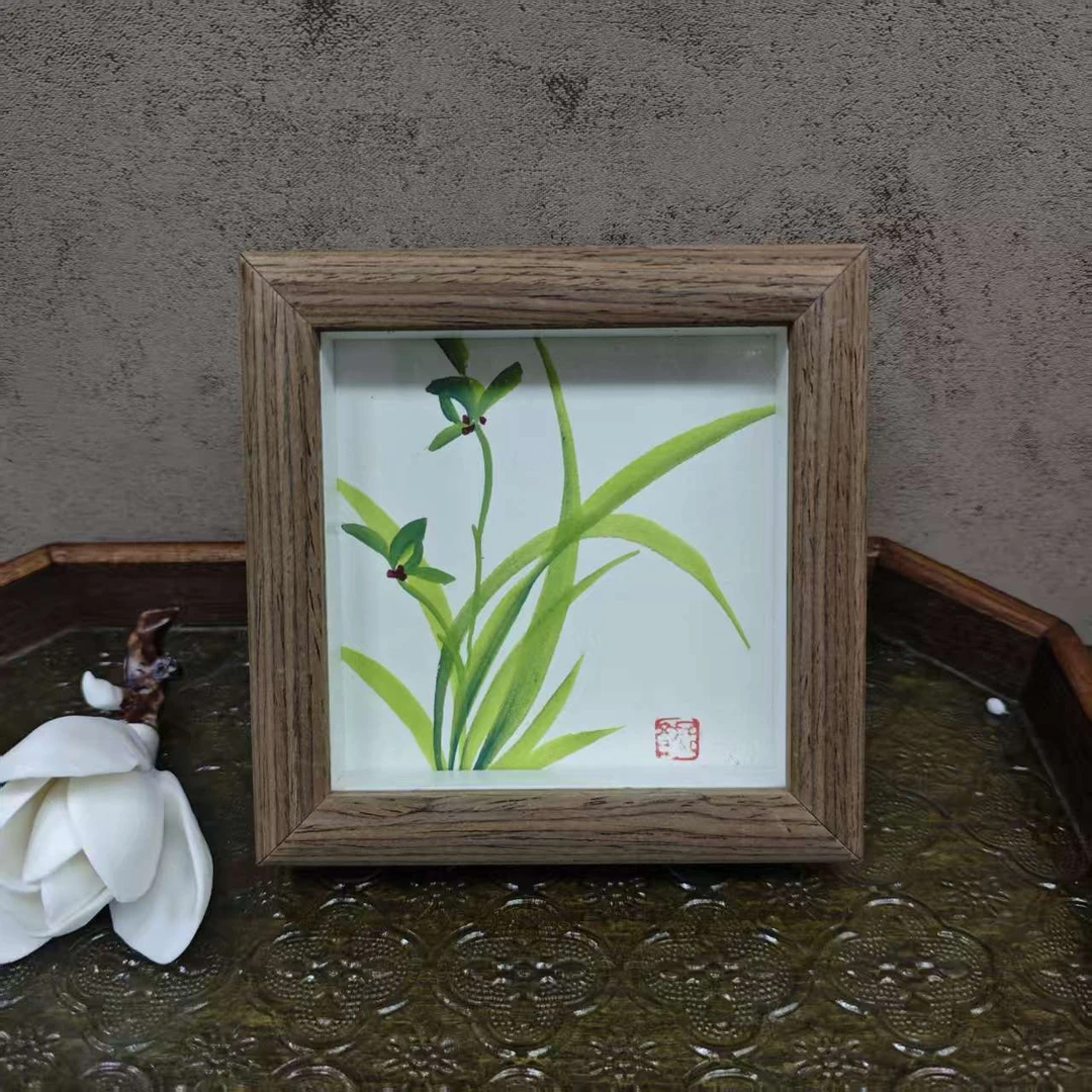 《福-兰花》摆台-手写手绘
