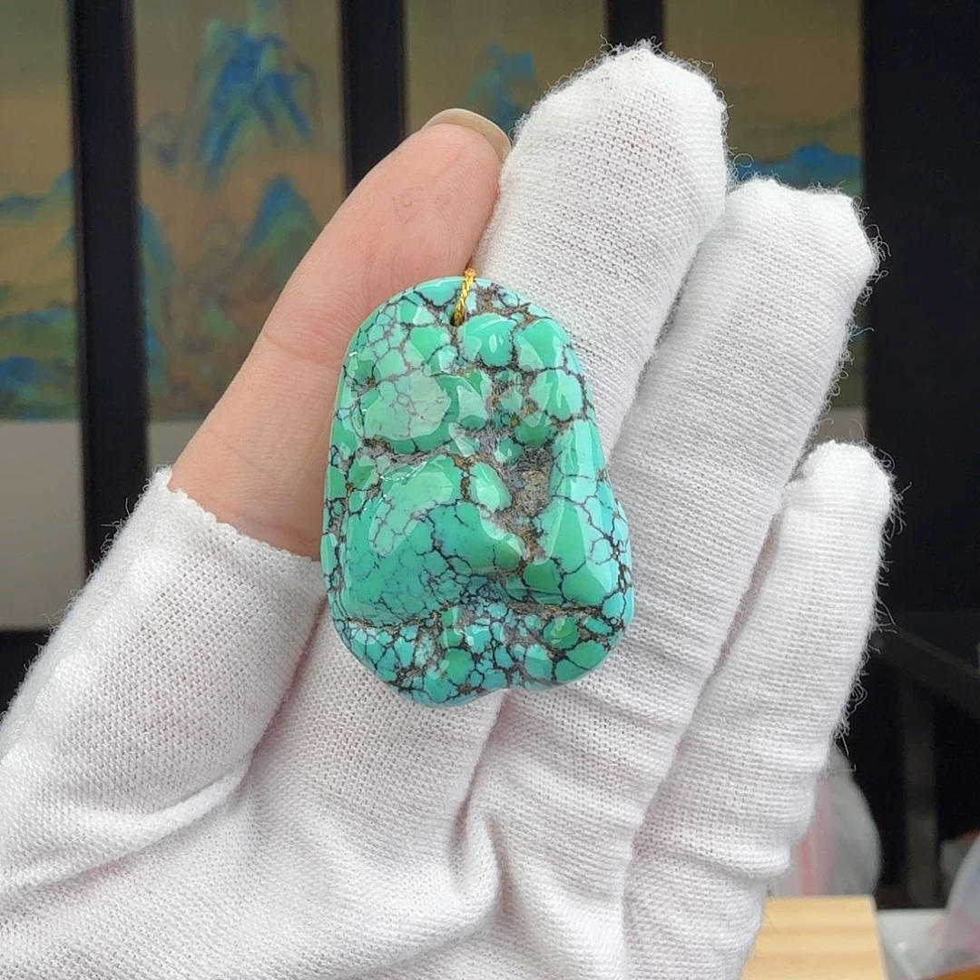 乐***呵绿松石未镶嵌珠宝奇石