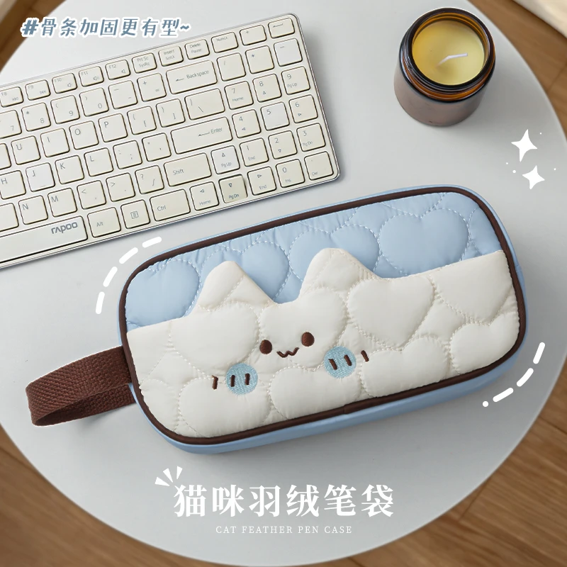 大容量可爱2025笔袋初中女生高颜值简约风文具盒高中生初中生女孩