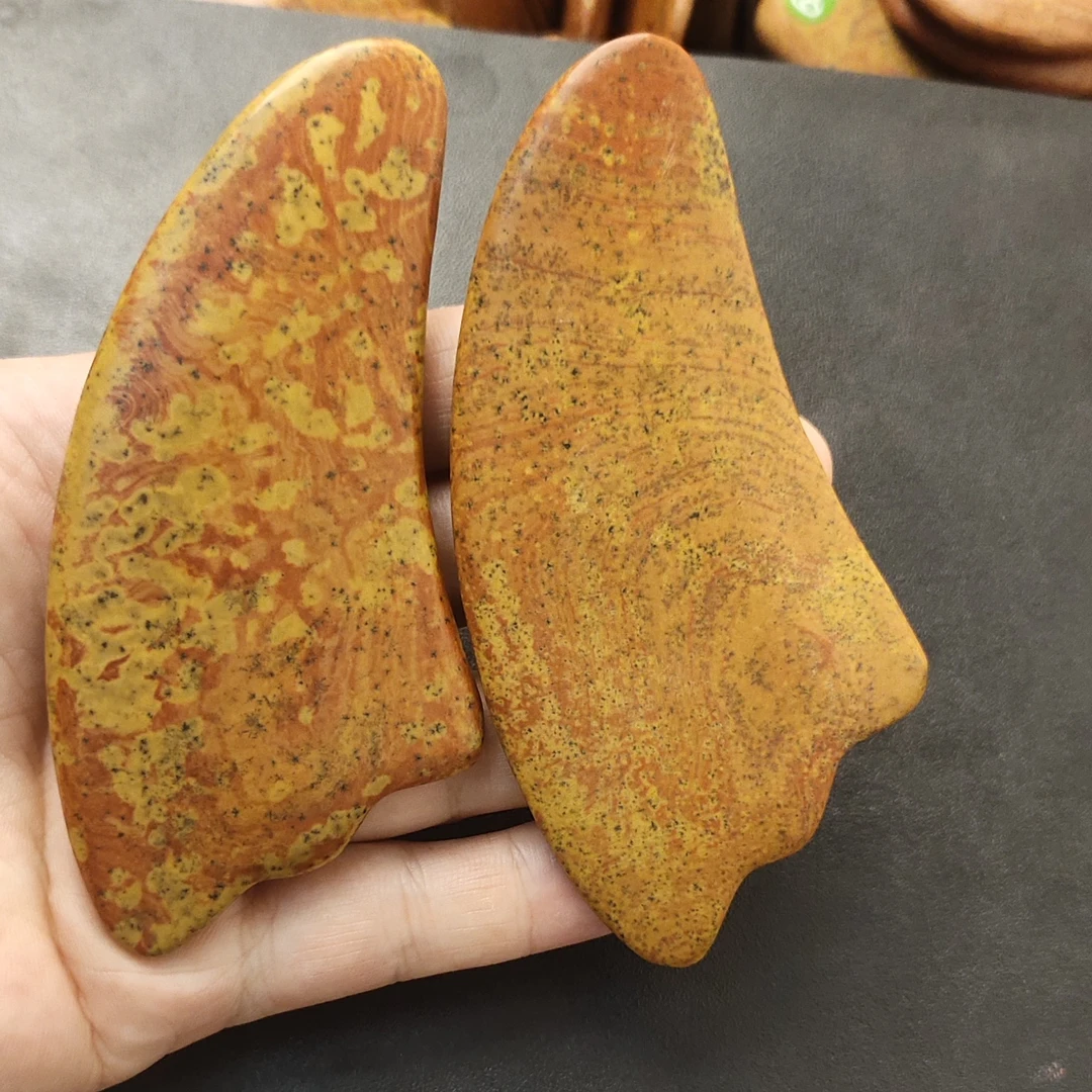 泗滨砭石龙石阁砭石纯天然牛角刮痧板刮脸面部脸部按摩板