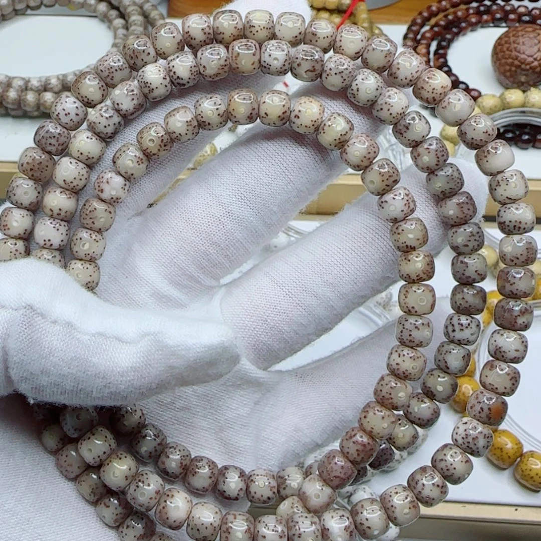 星月菩提手串粉冰108-7×6同枝果