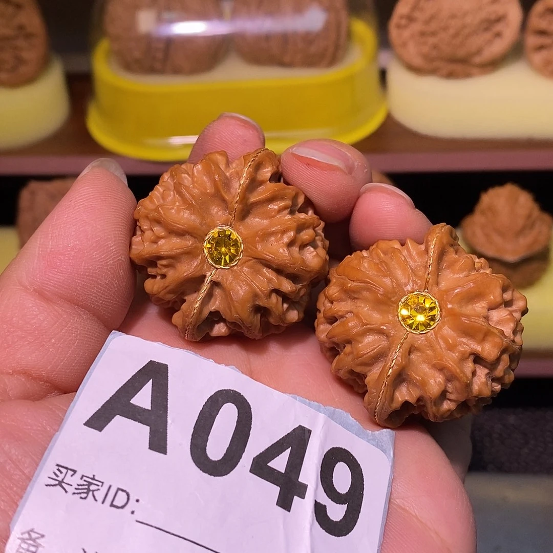 把件文玩核桃37镶嵌苹果园