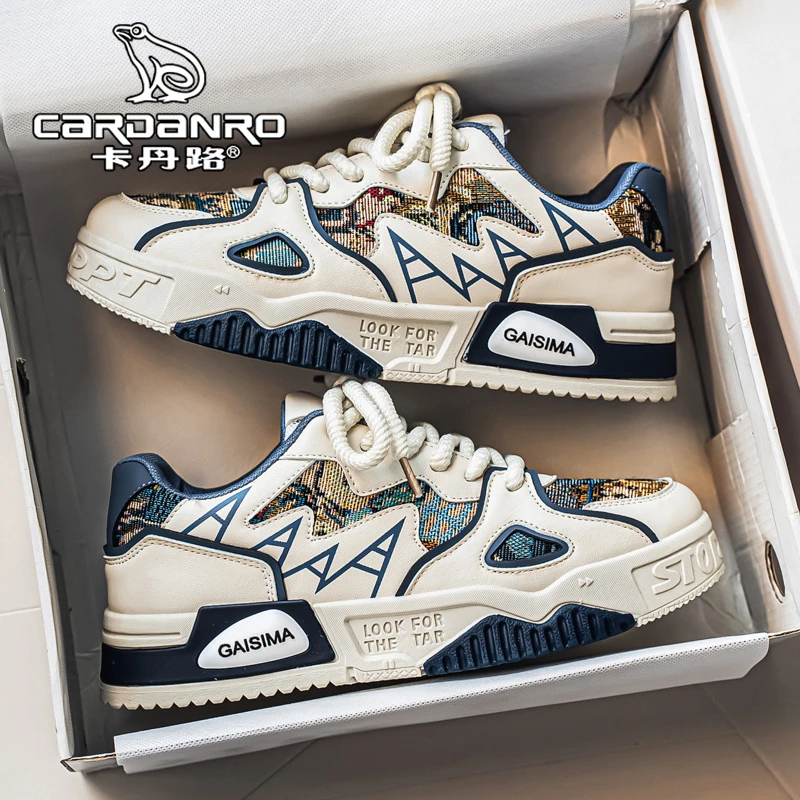 意大利卡丹路男鞋冬季潮流百搭休闲板鞋青少年大码46厚底运动潮鞋