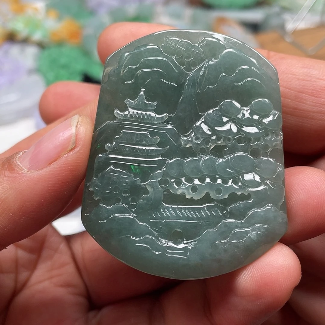 颈饰未镶嵌翡翠翡玉缘翡翠