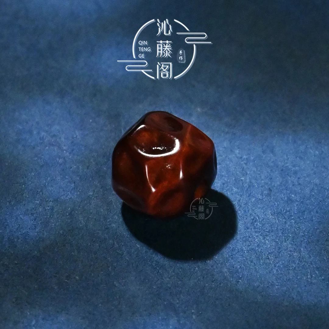 8/10/12MM红虎眼石深坑无相老型散珠文玩手串配饰配珠腰珠单珠子