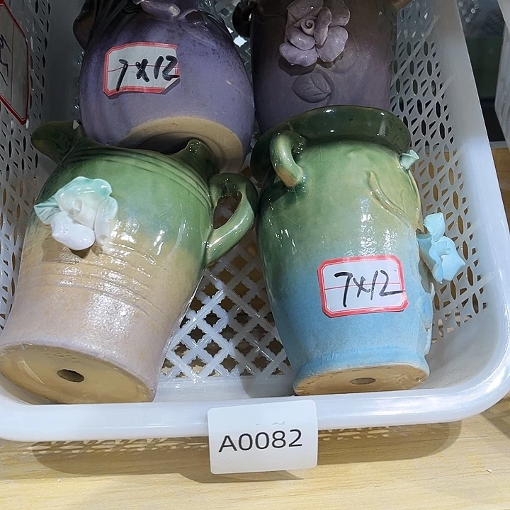 瓷片花盆多肉植物艺术品