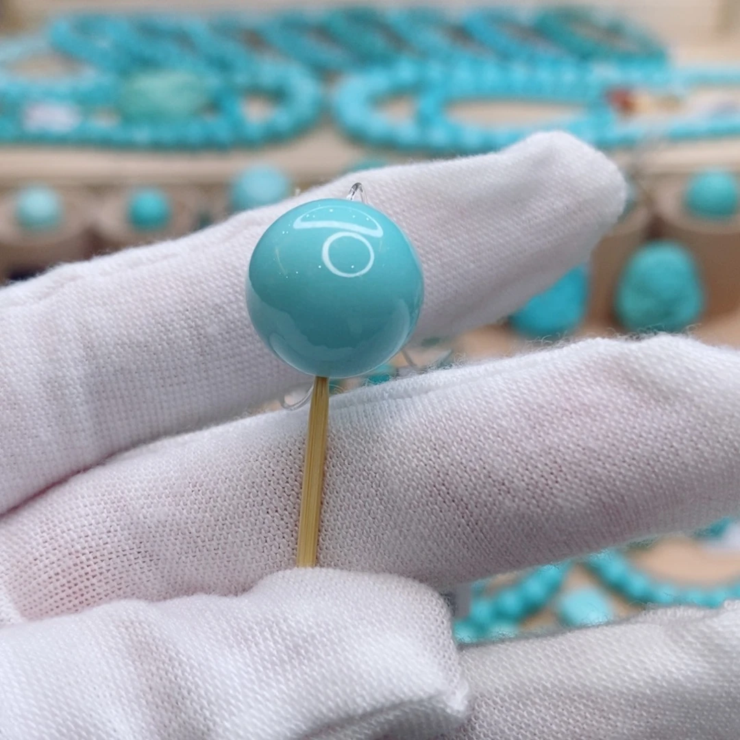 绿松石未镶嵌珠宝奇石14mm