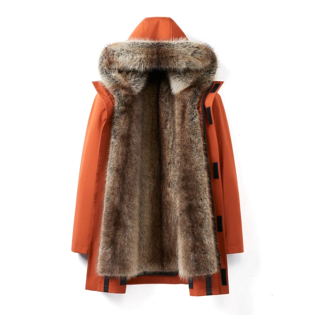 小众2025秋冬新款派克服男内胆可脱卸毛外套加绒厚大衣2025休闲