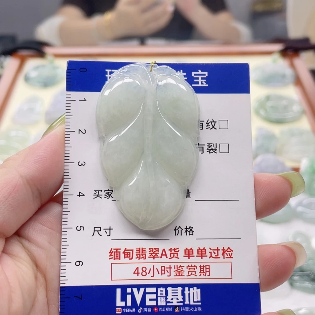 颈饰未镶嵌翡翠叶子