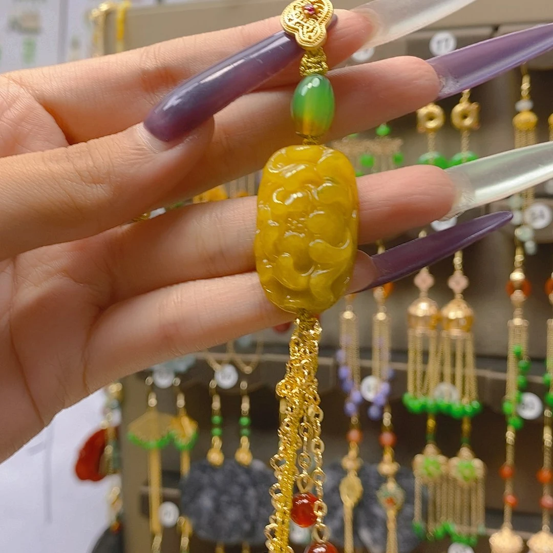 翡翠合金耳饰翡翠