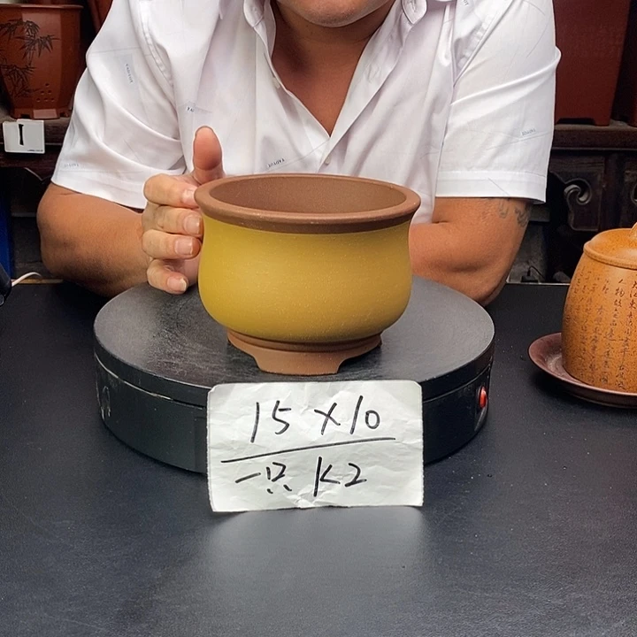 紫砂花盆货号一只K2