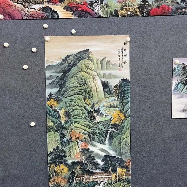 国画四尺山水一副
