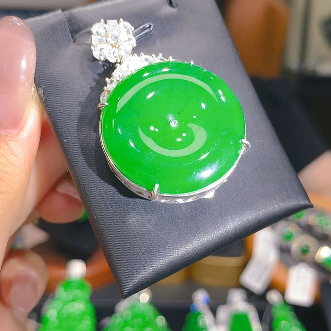 【闪购商品】翡翠银S925镶嵌颈饰3柒姐