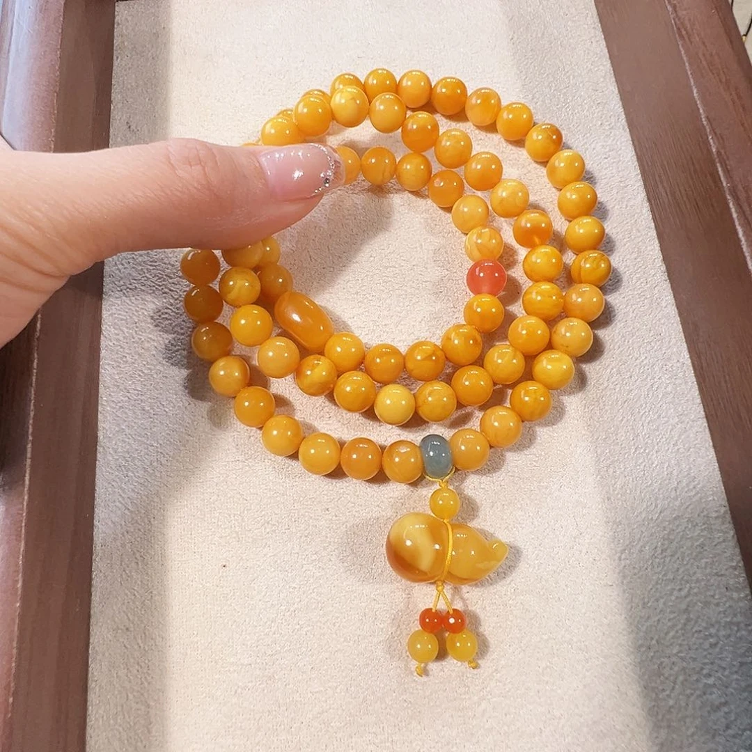 蜜蜡未镶嵌手链蜜蜡8.1mm