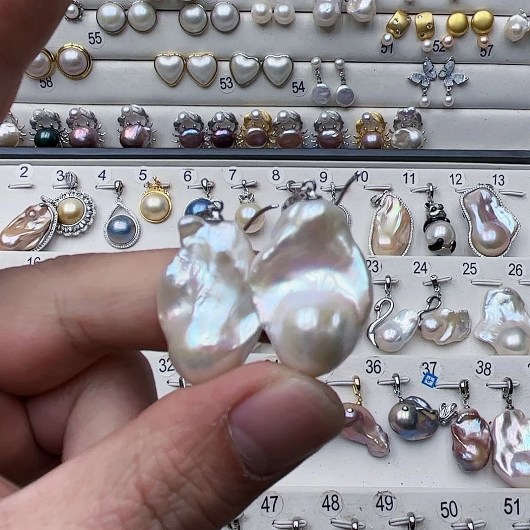 淡水珍珠吊坠(不含链)未镶嵌向****…31