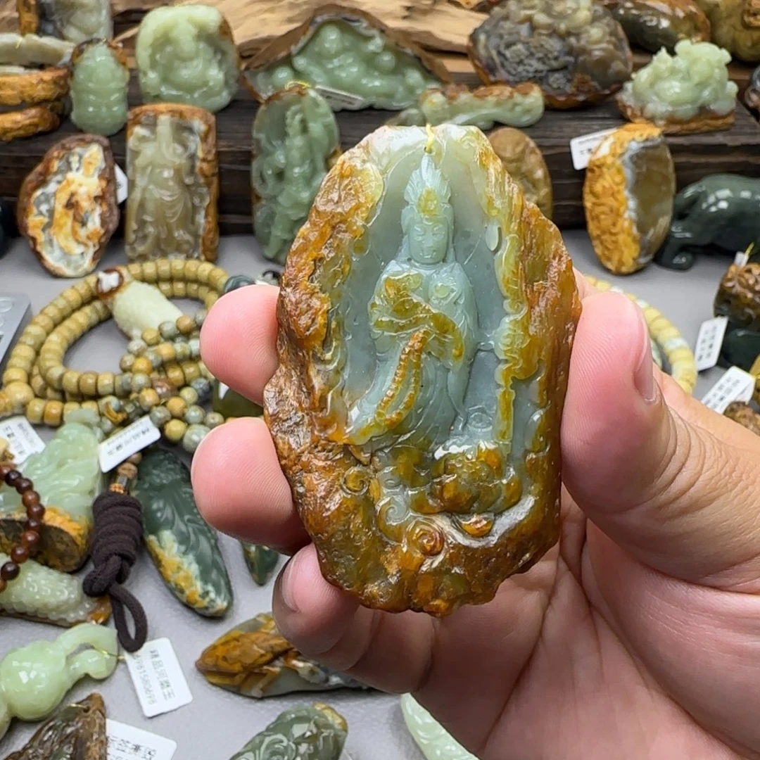 @***8岫岩河磨玉（透闪石质玉）未镶嵌珠宝奇石