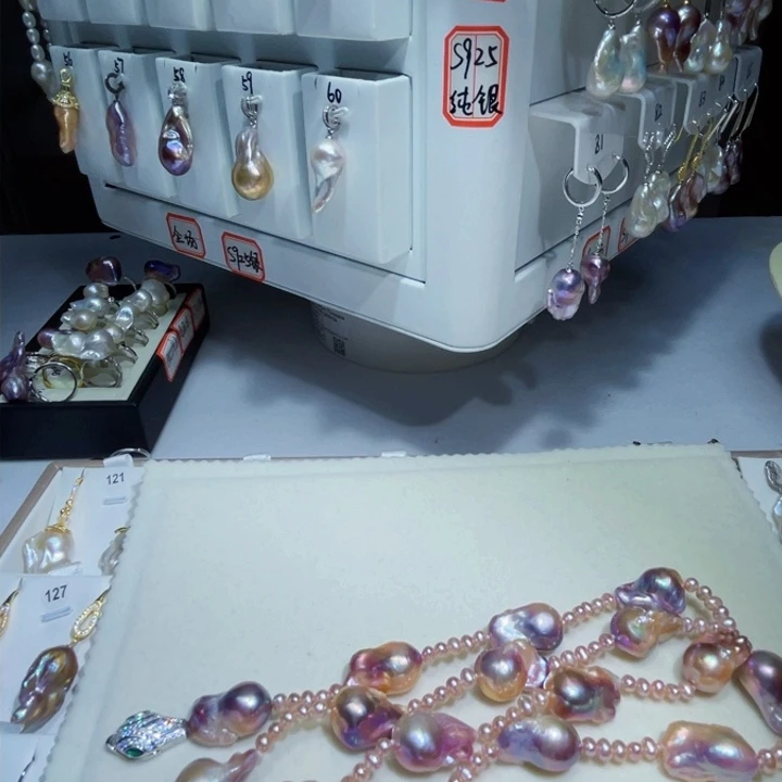 淡水珍珠颈饰银S925镶嵌番*