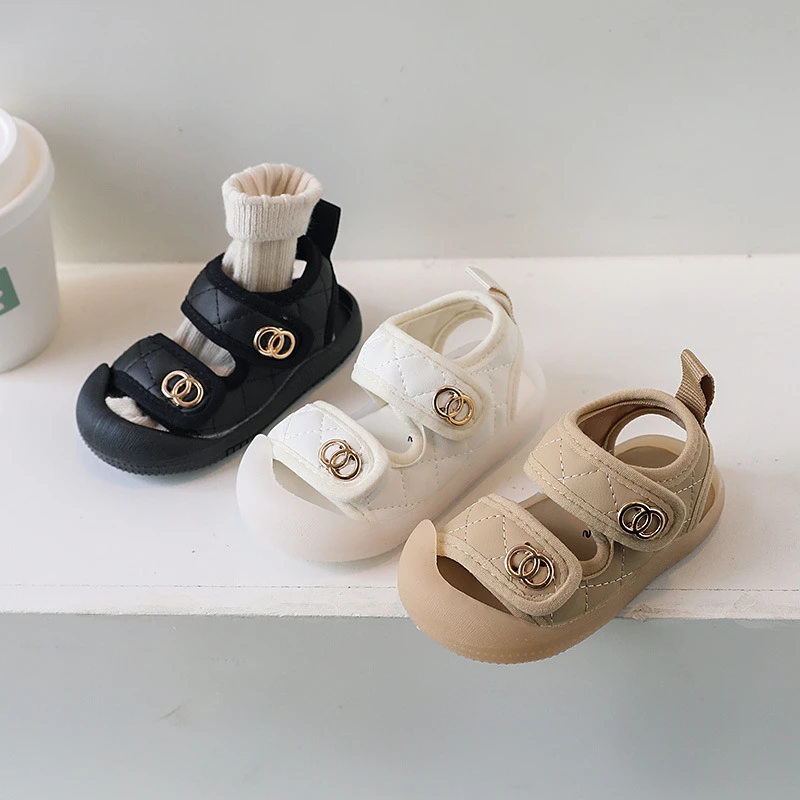夏季宝宝凉鞋1-2-3岁软底不磨脚学步鞋男童休闲鞋女童小香风童鞋
