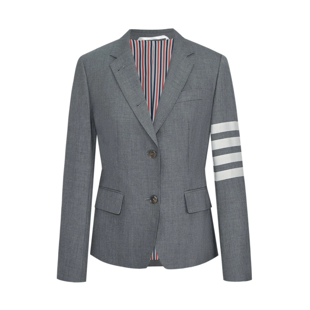 【汤姆Tome】女款-羊毛色织四条文小版西服外套-经典简约时尚百搭