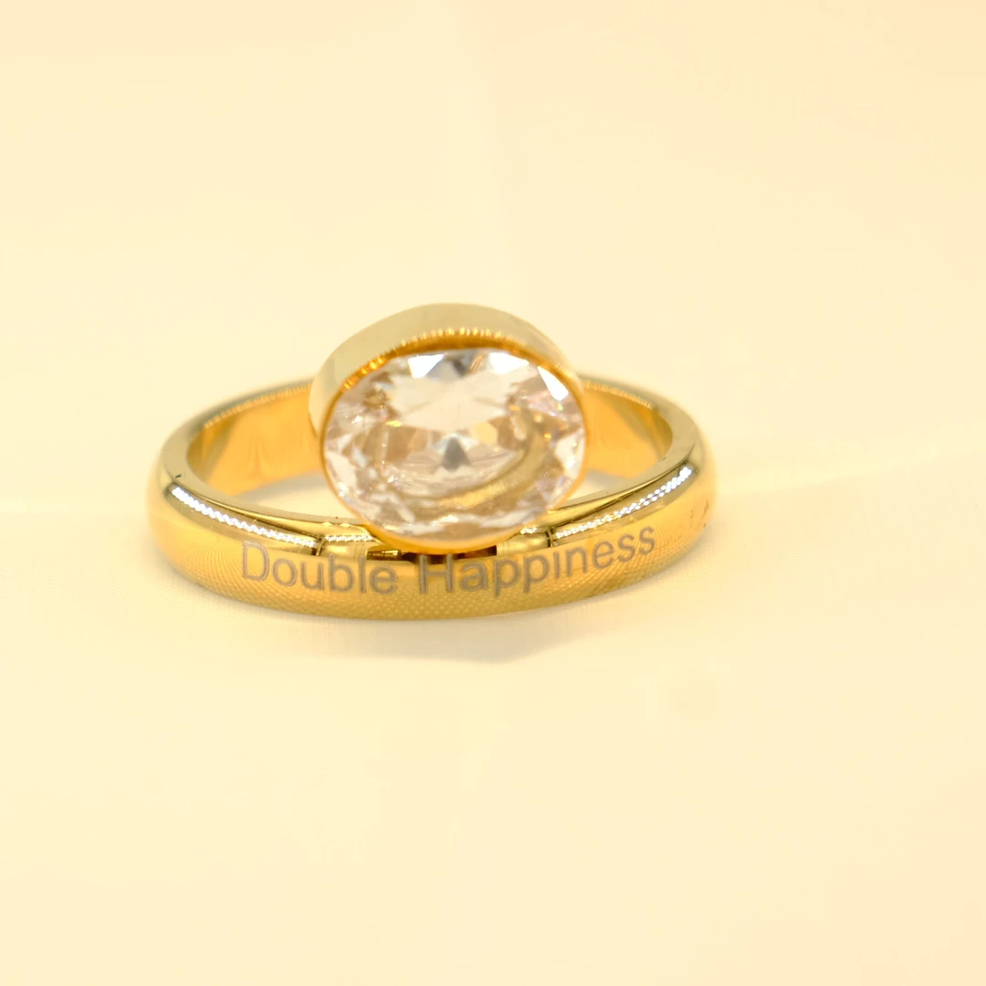 钛钢锆石戒指 FZ.H WITHIN囍方复古风原创设计宫廷锆石戒指