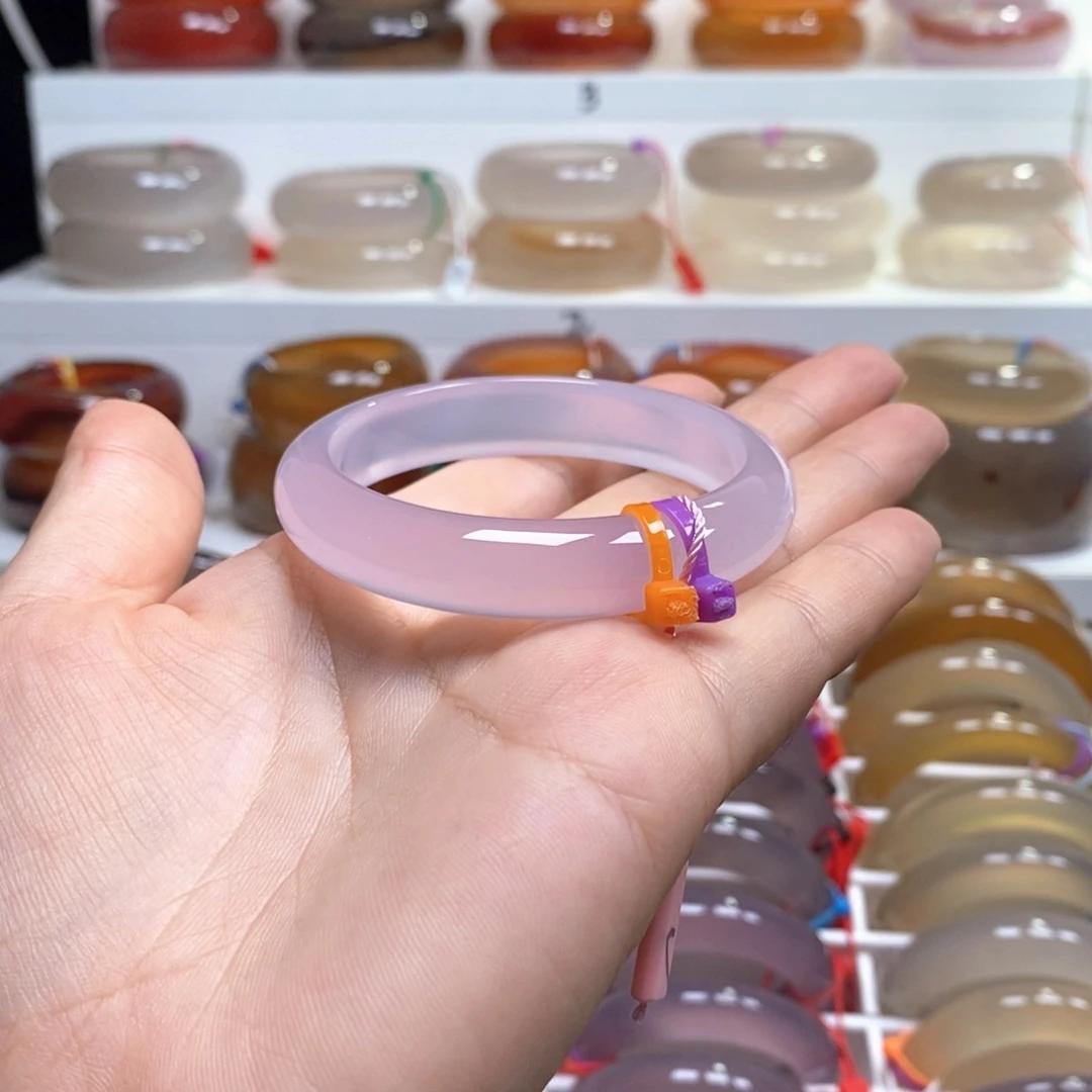 ****y玛瑙/玉髓手镯未镶嵌天然纹雾