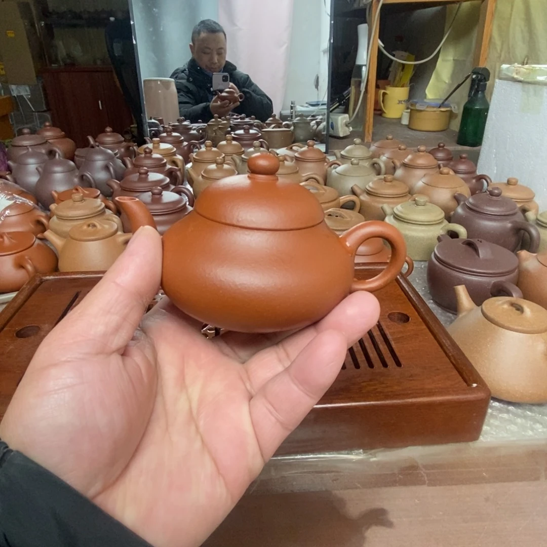 秋***菜紫砂茶壶生活砂朱泥梨壶115 CC