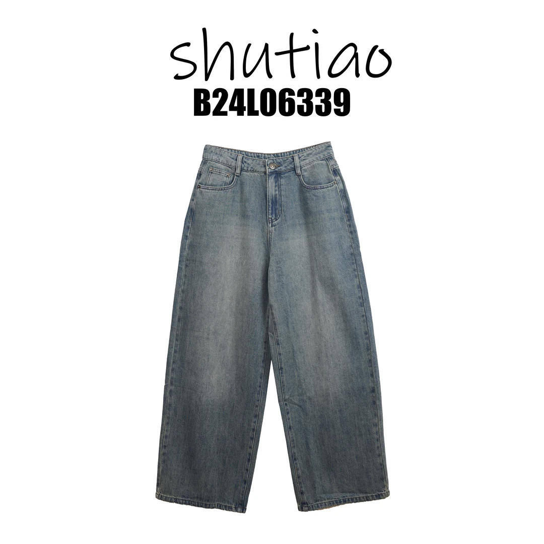 【SHUTIAO】2024秋冬：新款小众设计款牛仔裤B24L06339