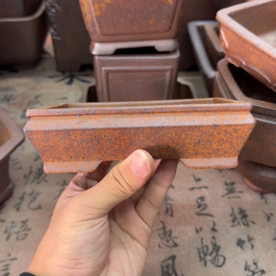 紫砂花盆8号宜兴紫砂正品14x9x3