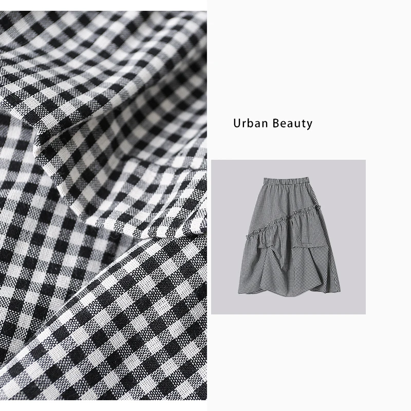 气质出众设计感不规则压褶花苞裙显瘦高腰时尚百搭半身裙子DF5485