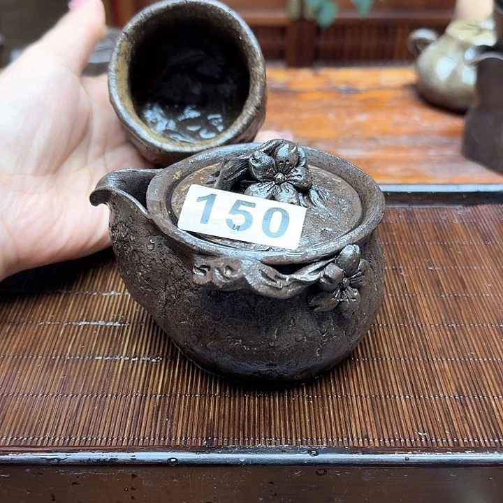 纯手工制作粗陶茶具