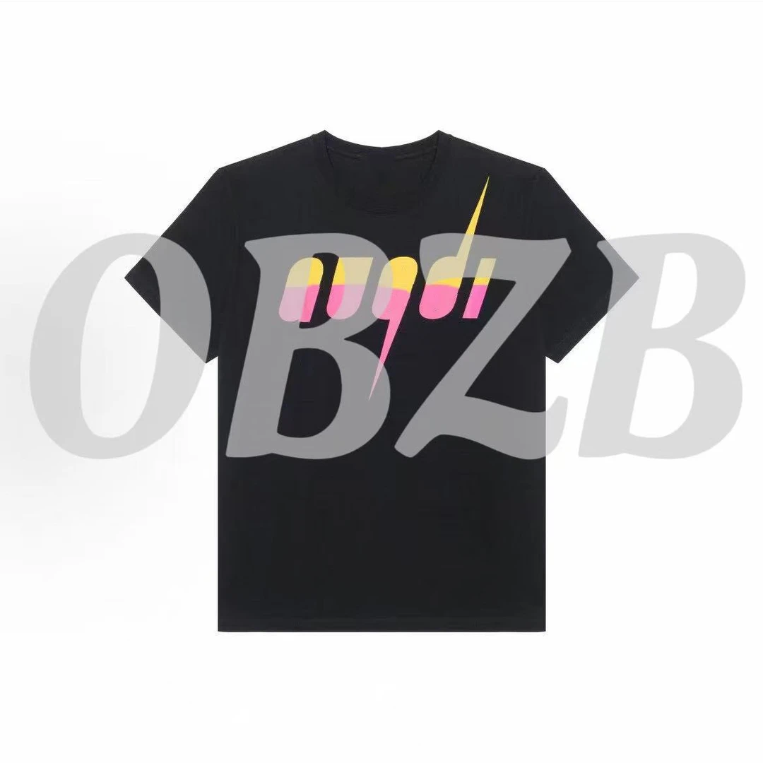 OBZB【G男女同款短袖】黄粉拼色字母舒适百搭新款内搭外搭2016