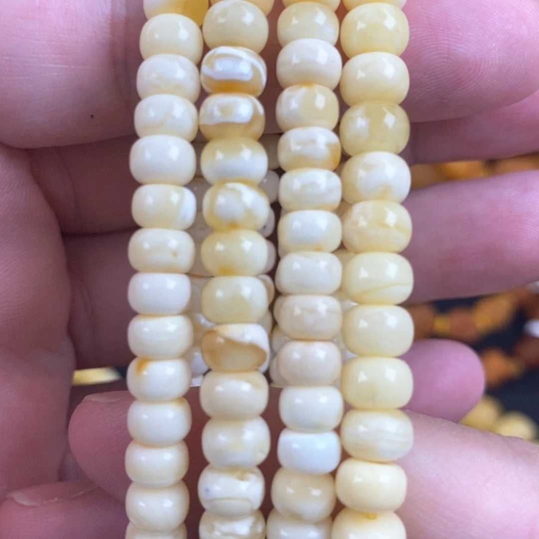 琥珀珠宝奇石未镶嵌6+俄料白花蜡 多样性任发其一