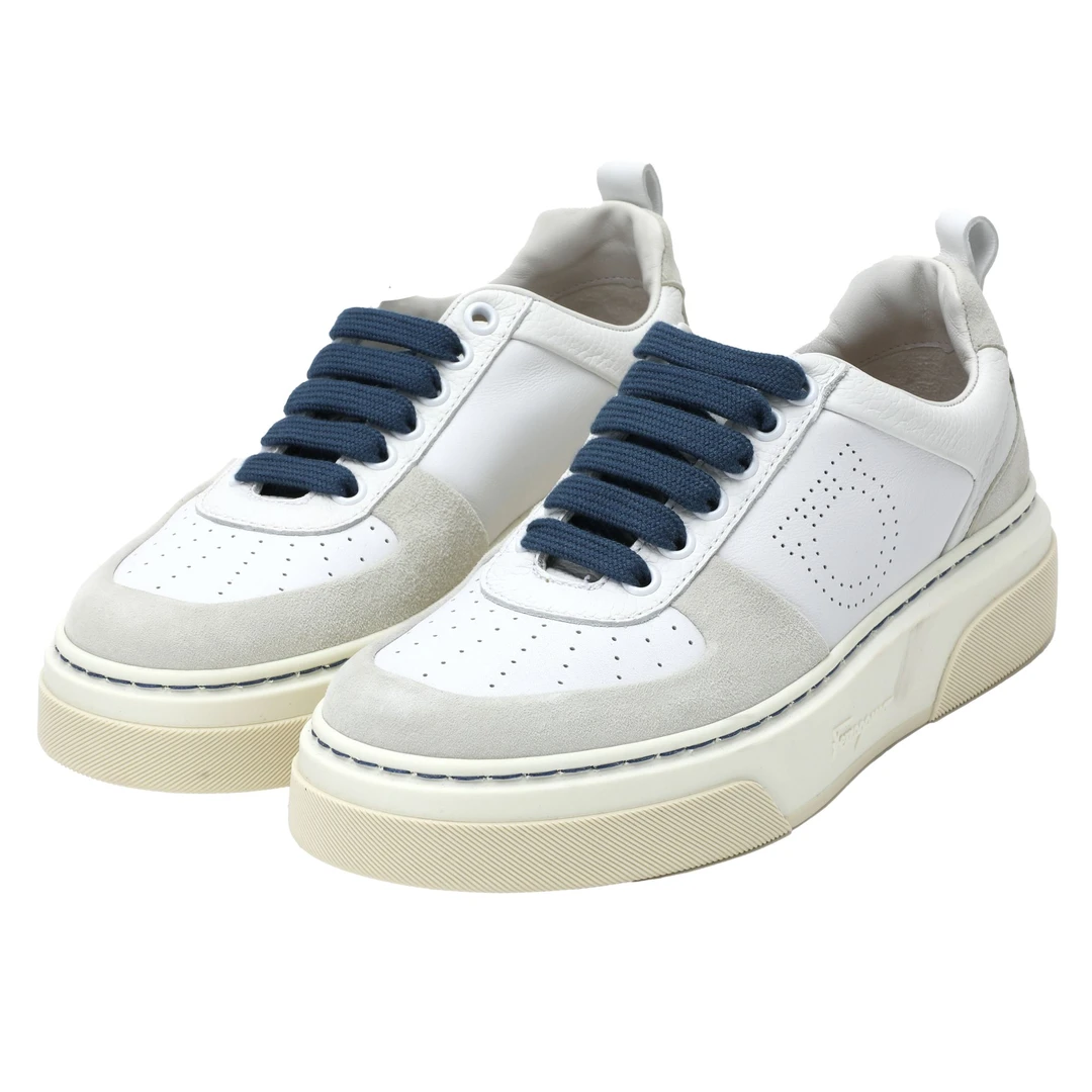 FERRAGAMO/菲拉格慕女式休闲运动鞋简约白色板鞋 0758141