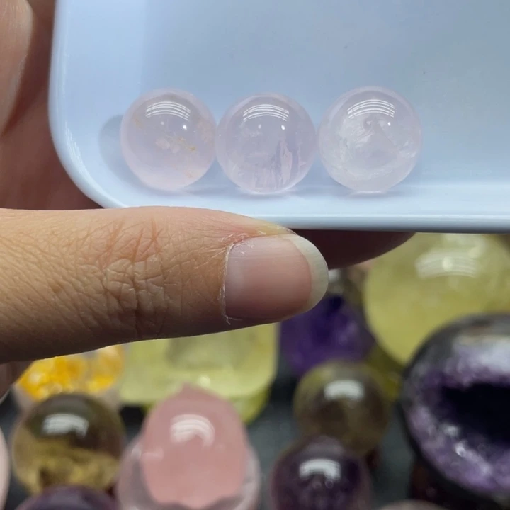 珠宝半成品水晶未镶嵌54号冰粉16mm