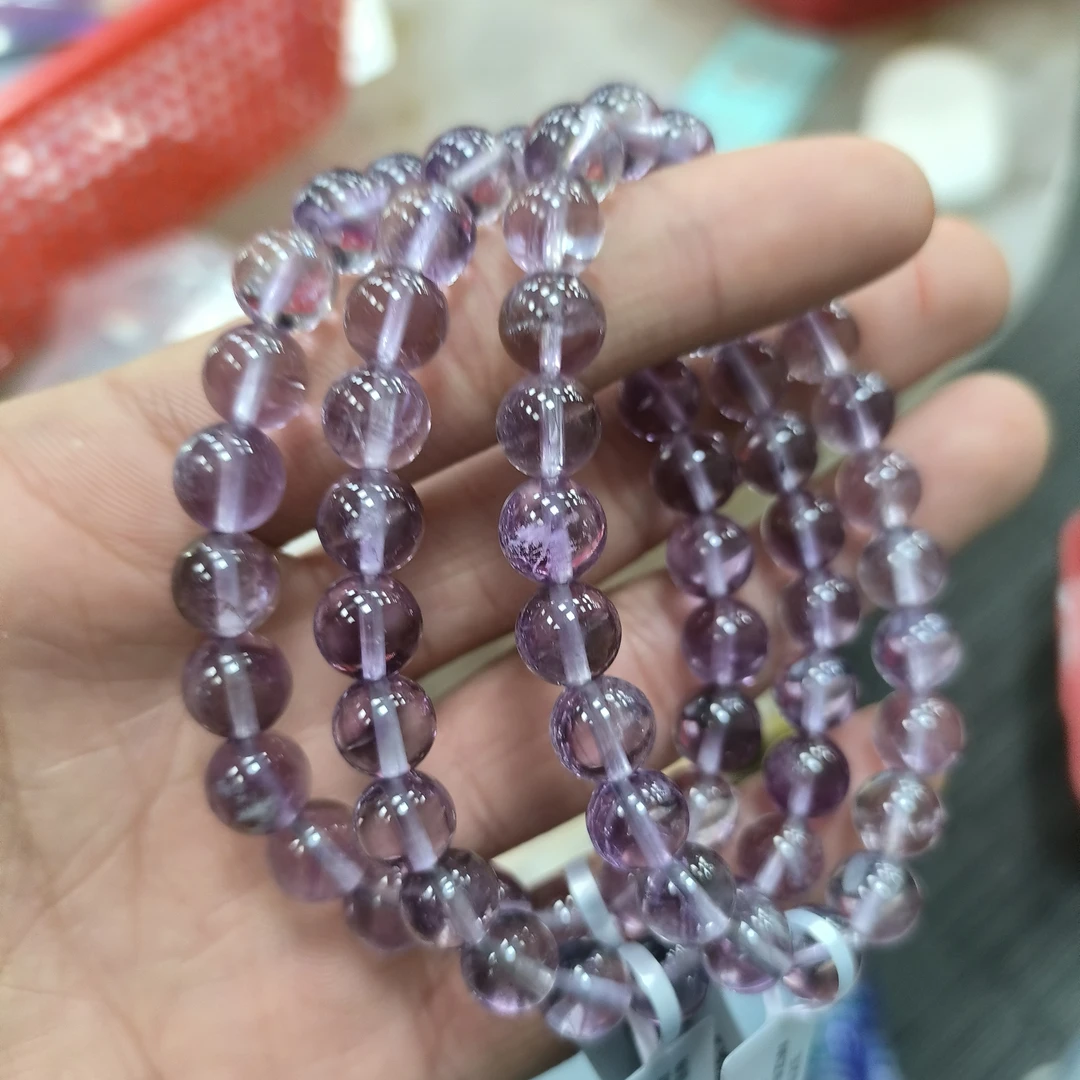 【书记甄选】天然紫水晶单圈手链 多样性发一件 约8mm 6479zw