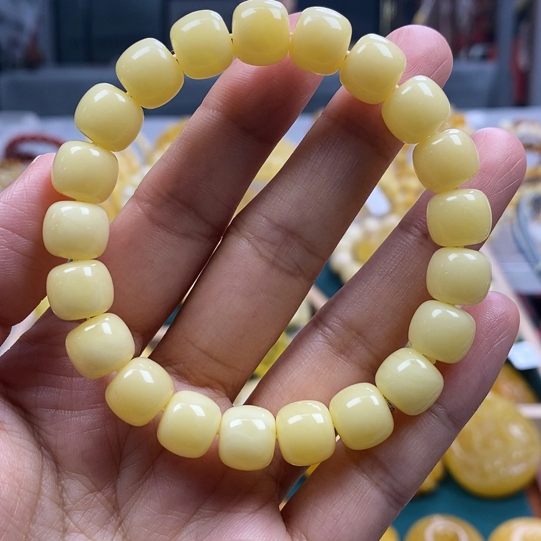 琥珀未镶嵌珠宝奇石10奶白浓蜡老型14.88