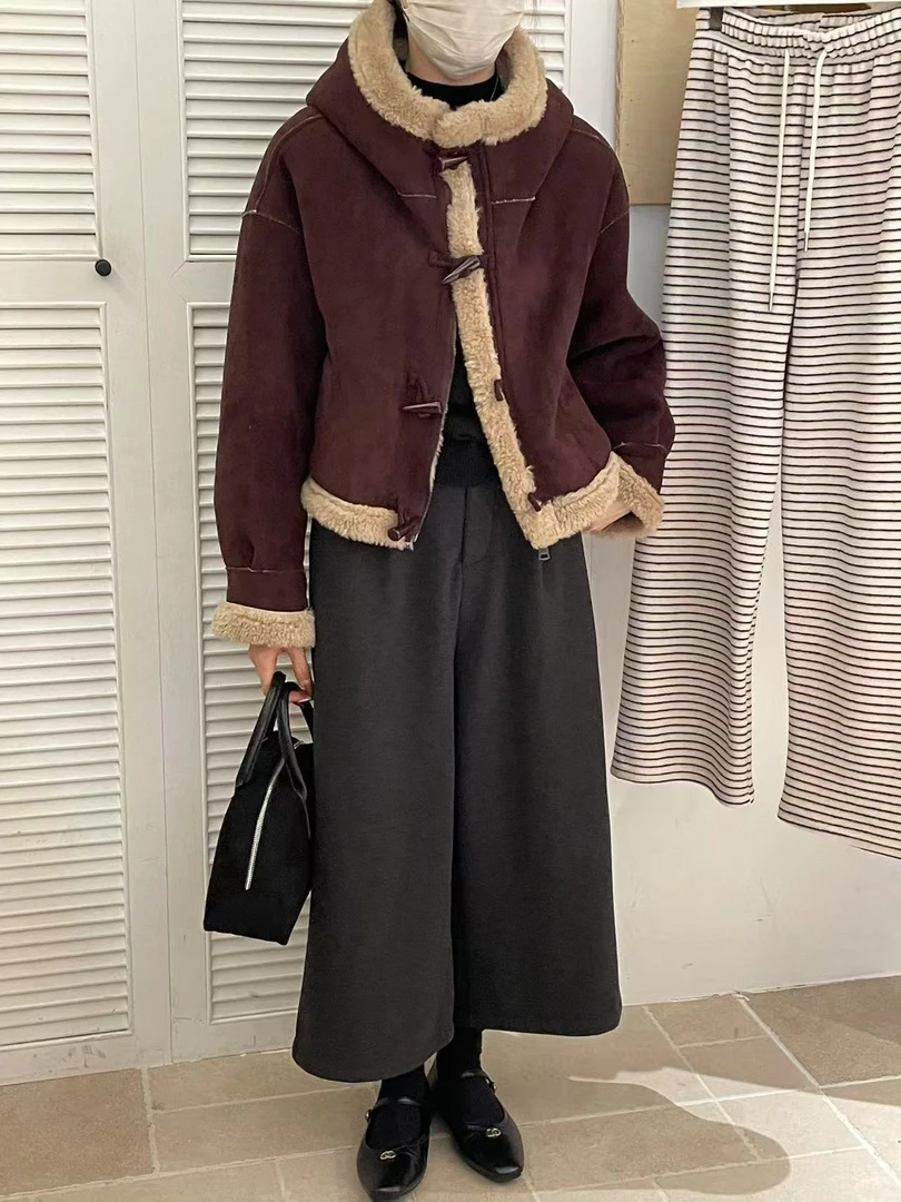 【ARONG阿荣家】皮毛一体外套07233-红卡-F