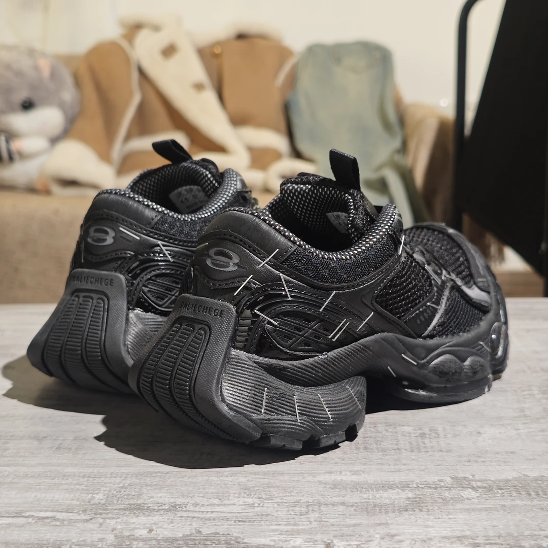 真皮版！2025新款巴黎休闲运动跑鞋户外厚底做旧订书机老爹鞋女款