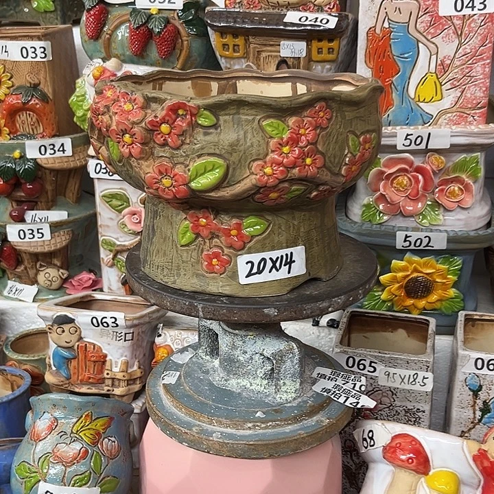 粗陶材质多肉花盆