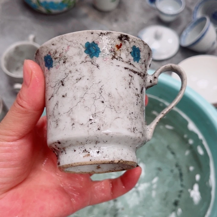 青花玲珑小兰花脏脏杯