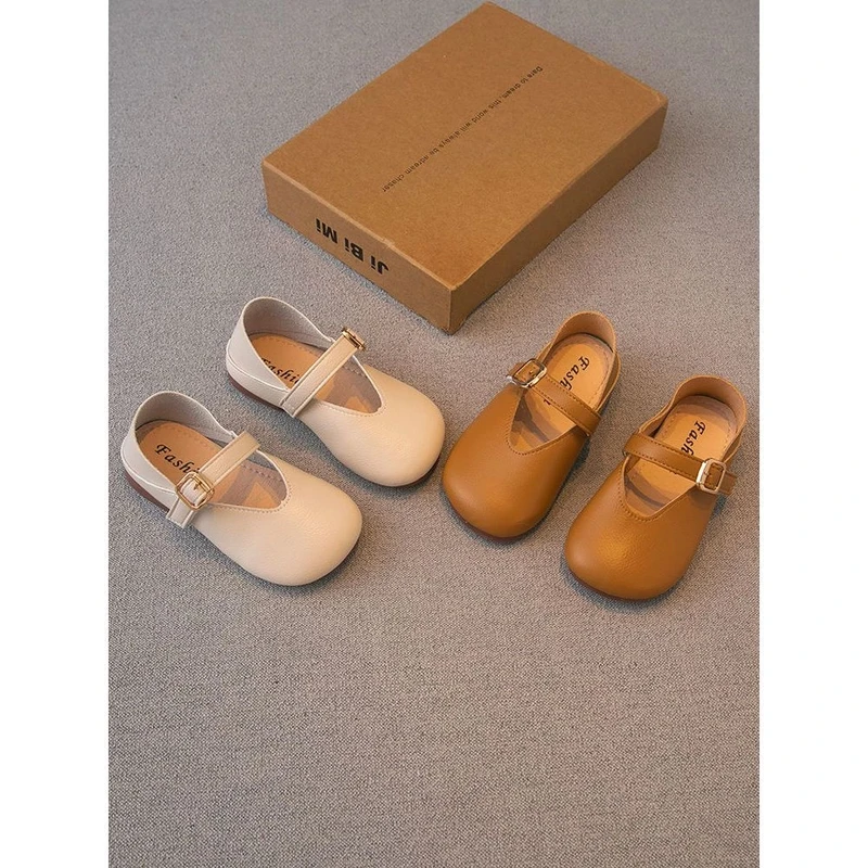 ABC 女童春季小皮鞋2025新款儿童鞋子女孩公主鞋宝宝软底豆豆单鞋