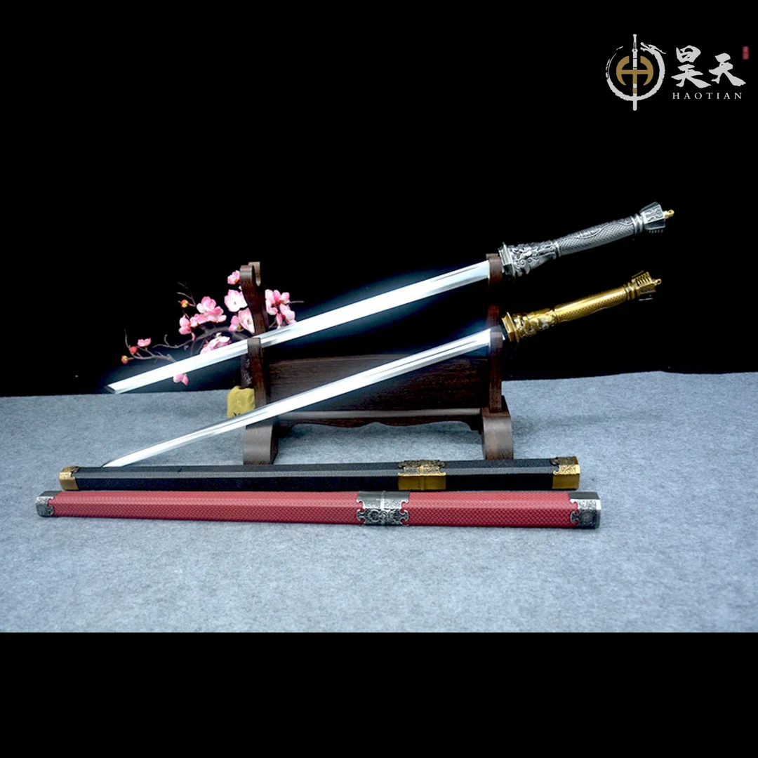 赤练刀黑莽剑精品龙泉锰钢刀剑古法手工一体摆件兵器未开刃收藏