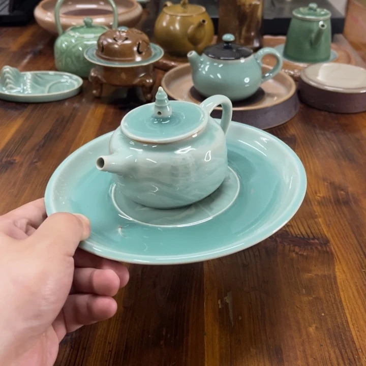 龙泉青瓷茶器微瑕8923