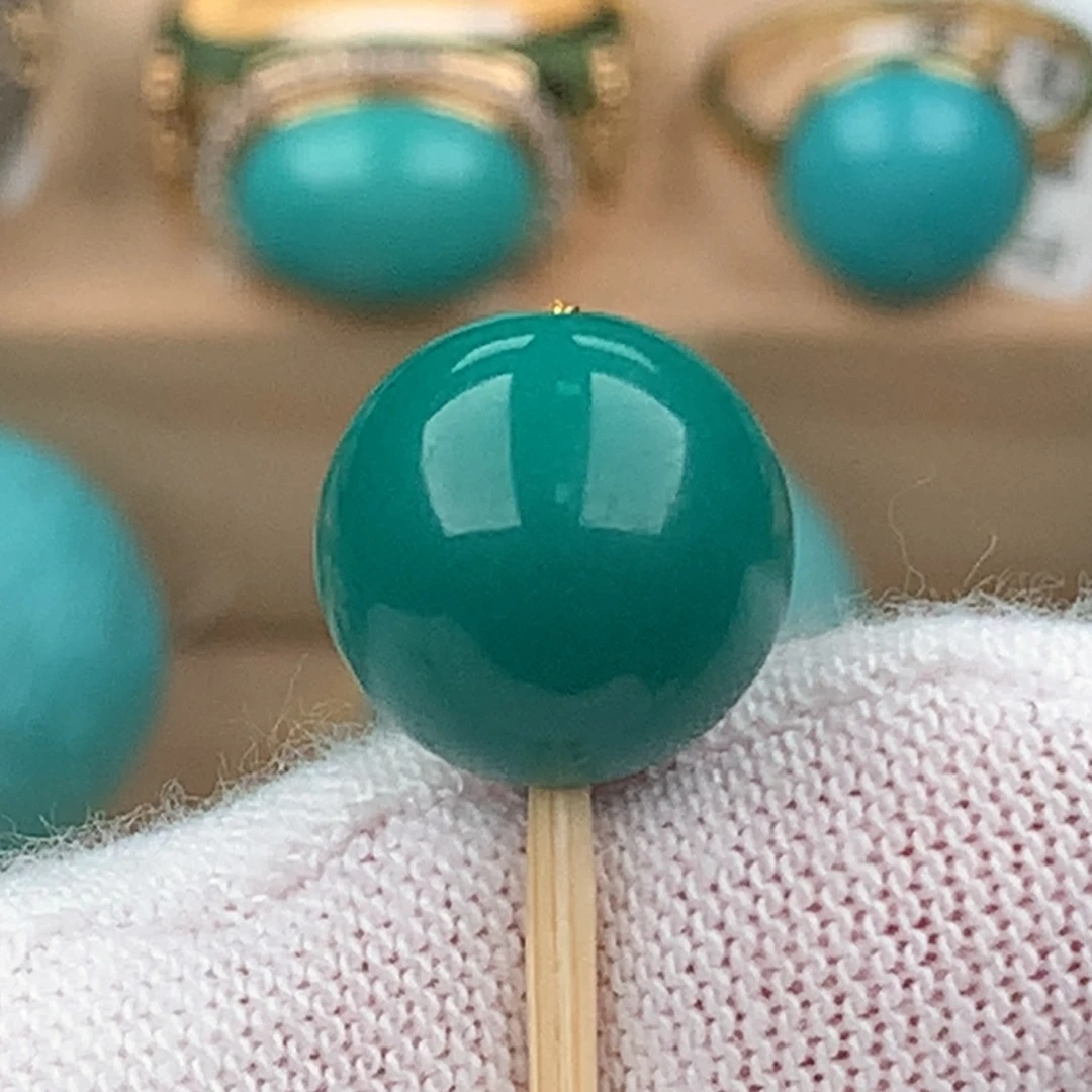 绿松石配饰未镶嵌圆珠卡11.4